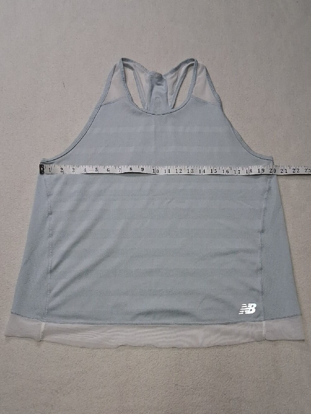 New Balance Pale Blue Racerback Performance Tank - Picture 3 of 5